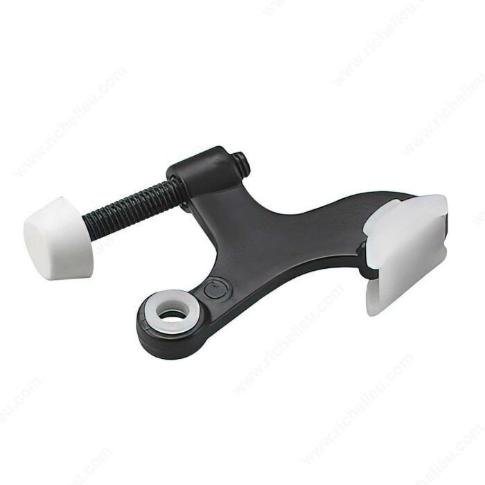 DOOR STOP HINGE PIN BLACK Hinge pin door stop in black for protecting walls and trim.