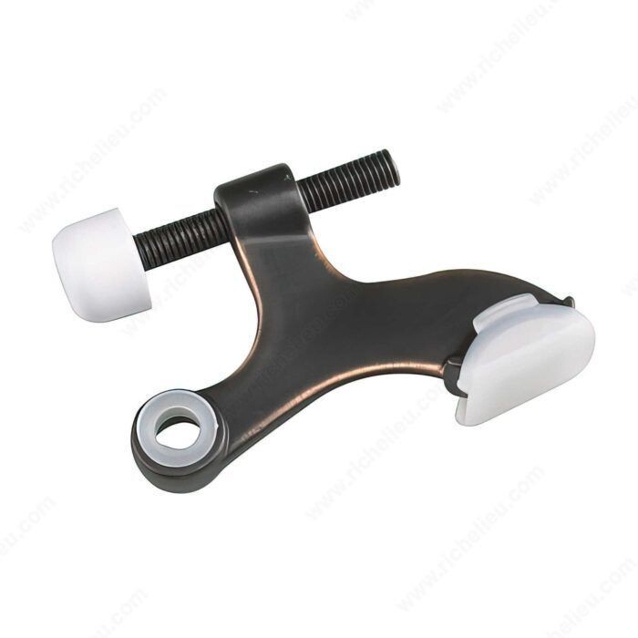 DOOR STOP HINGE PIN OIL-RUBBED BRONZE Hinge pin door stop in oil-rubbed bronze for protecting walls and trim.