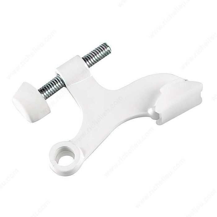 Hinge pin door stop in white for protecting walls and trim.