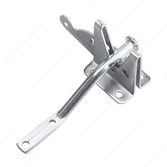 Zinc gate latch for securing gates.