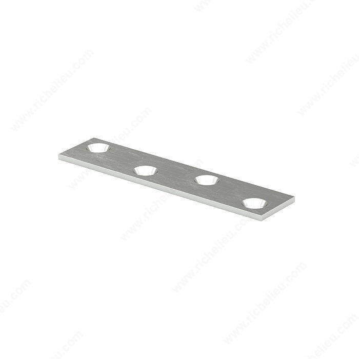 5 Inch mending plate for reinforcing flat wood joints.