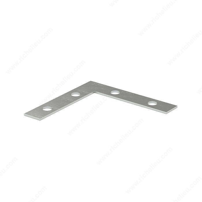1/2 inch by 2-1/2 inch flat corner plate.