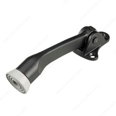 DOOR STOP FLIP DOWN 5 5 inch flip down door stop in black for holding doors open.