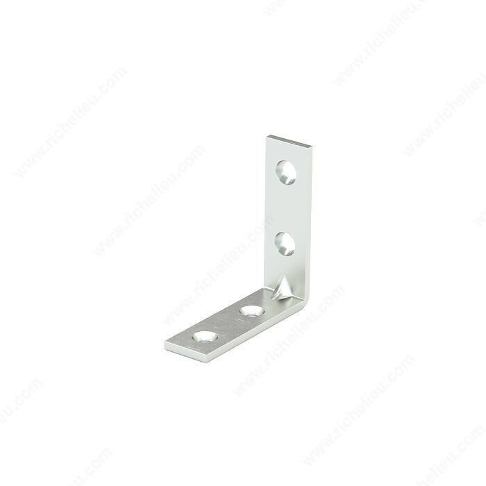 3 inch flat corner brace for reinforcing shelves and frames.