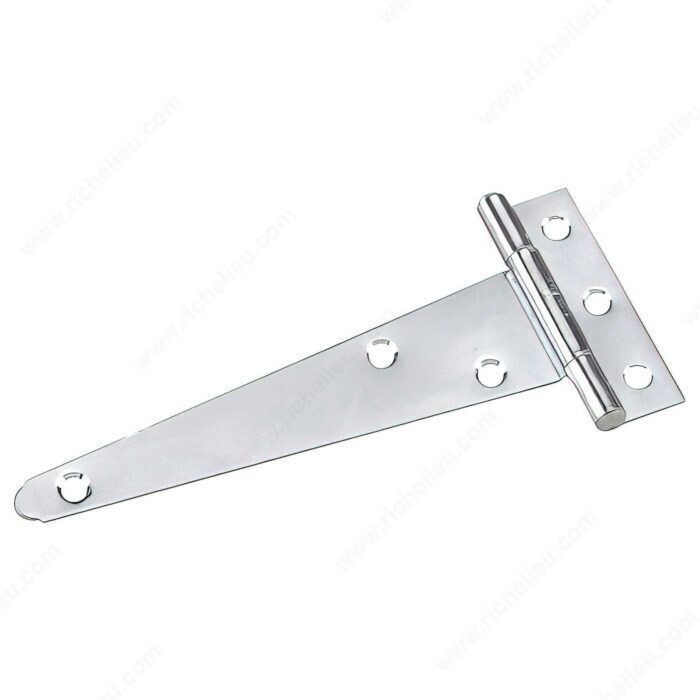 5 5 Inch zinc plated light duty T-hinge for gates and shed doors.