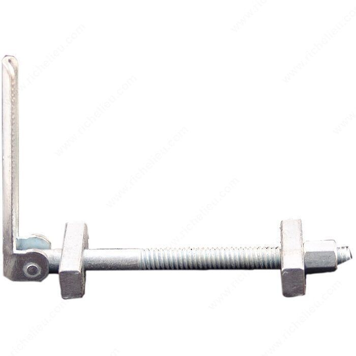 Countertop flip bolt for locking folding table sections in place.