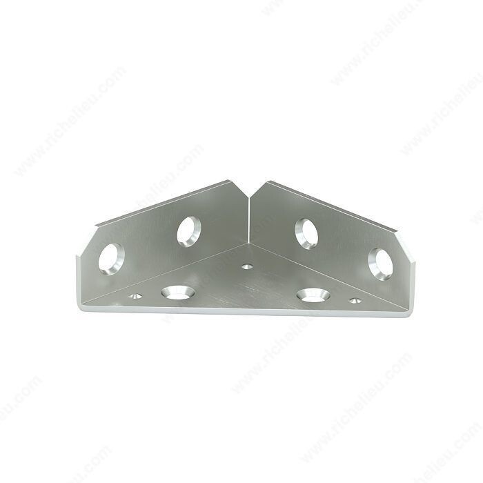 CORNER BRACE 2 Zinc corner brace measuring 2 inch by 5/8 inch for reinforcing joints.