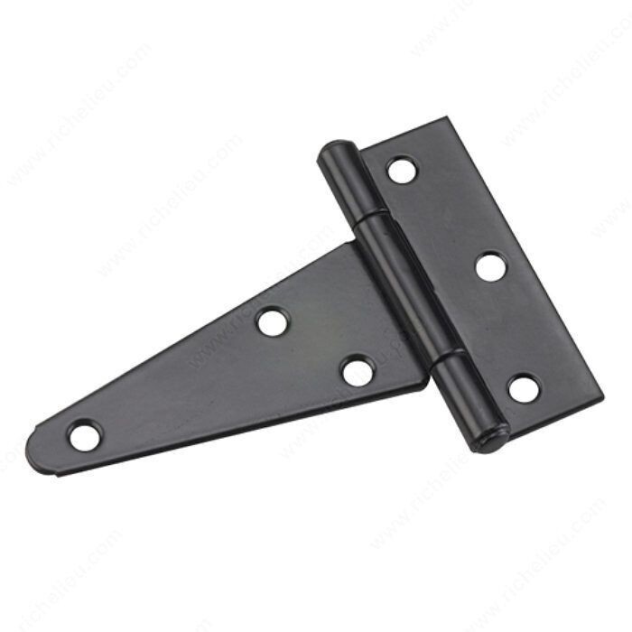 Heavy duty T-hinges for gates and barn doors.