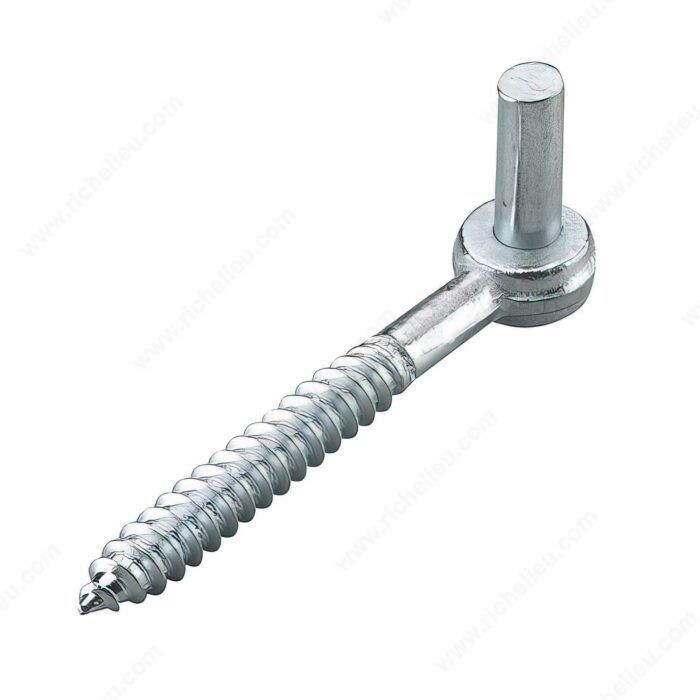 1/2 inch by 4 inch zinc-plated screw hook.