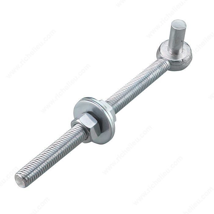 3/4 3/4 inch by 10 inch zinc plated bolt hook for gates and heavy loads.