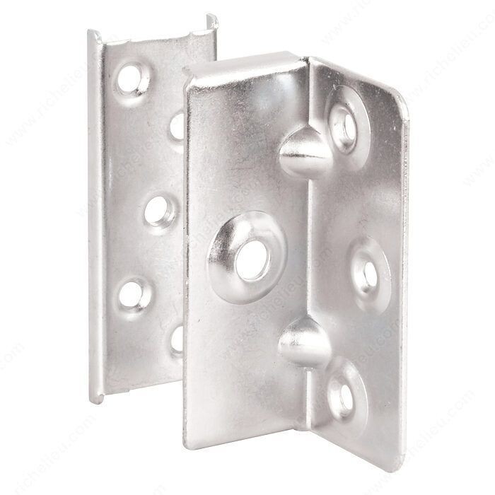 Bed fitting bracket for attaching bed rails to the headboard and footboard.