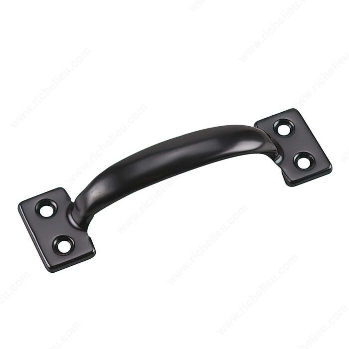 5-3/4 Inch Black Utility Pull, a steel handle for gates, drawers, and shed doors.