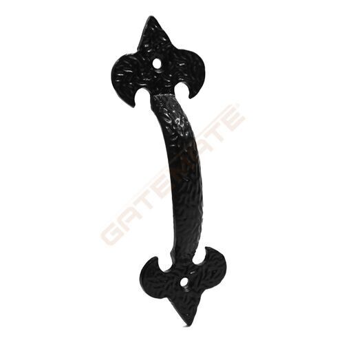 10 inch antique door handle with Fleur de Lis design.