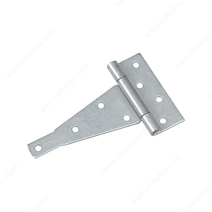 6 inch heavy duty galvanized T-hinge for gates and barn doors.