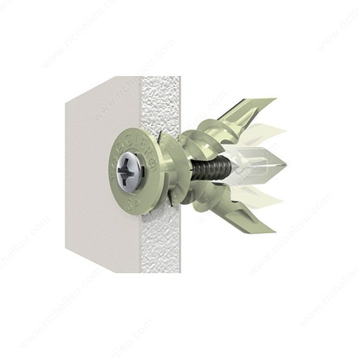 #8 SELF DRILLING NYLON DRYWALL ANCHORS WITH SCREWS #8 self drilling nylon drywall anchors, sold with matching screws.