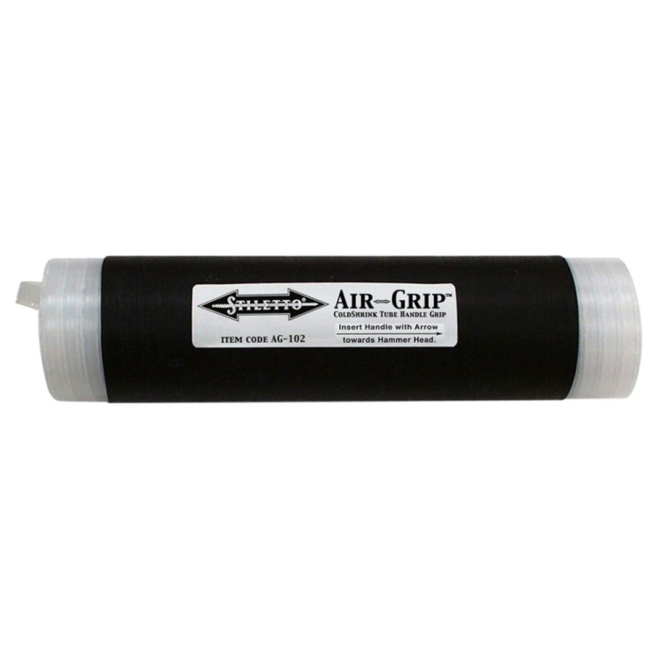 Stiletto 8 inch AirGrip cold shrink handle wrap for hammers and tool handles.