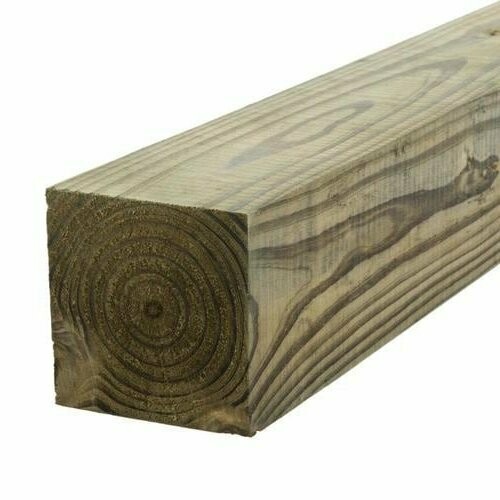 ACQ Treated Hemlock 4” x 4” - 8' Dressed Post (3-1/2" x 3-1/2")