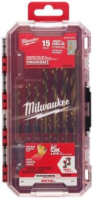 TITANIUM DRILL BIT SET 15PCS MILWAUKEE TITANIUM DRILL BIT SET 15PCS MILWAUKEE