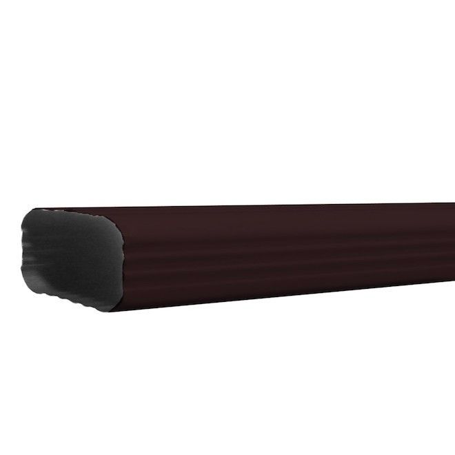 2 2" x 3" - 10' Aluminum Downpipe Brown