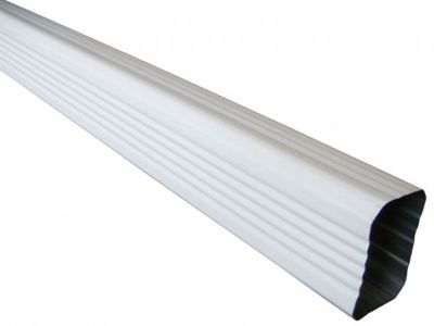 2 2" X 3" - 10' Aluminum Downspout White