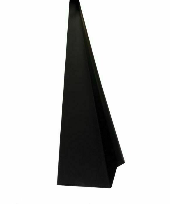 7/8 7/8" Aluminum Dripcap Black