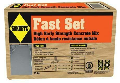 Sakrete Fast Set Post Haste Concrete Mix 25kg/55lb