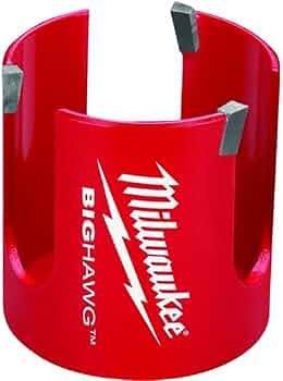 2 1/4 inch Big Hawg carbide-tipped hole cutter for fast cuts in wood and plastic.