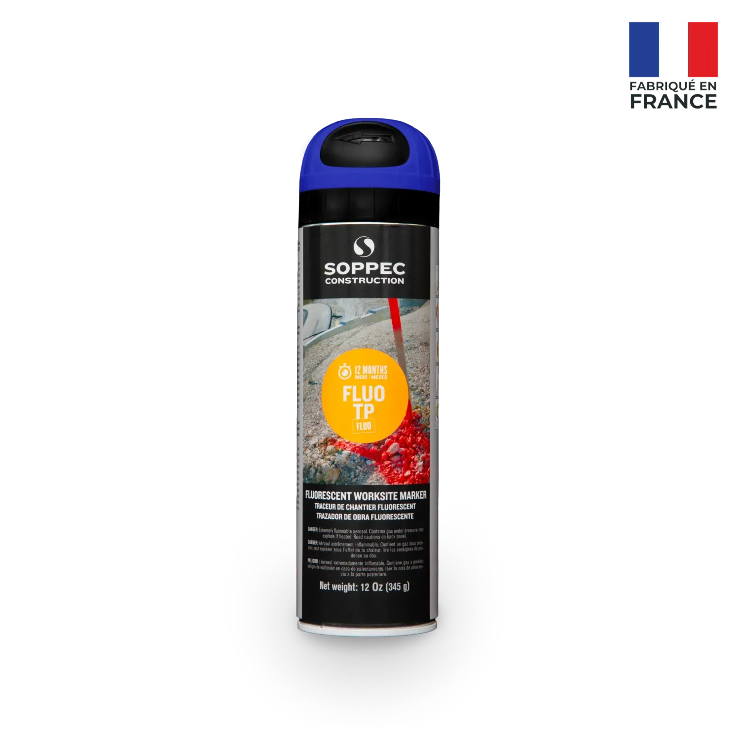 Soppec Fluo TP Blue Premium Fluorescent Inverted Marking Paint Soppec Fluo TP Blue Premium Fluorescent Inverted Marking Paint