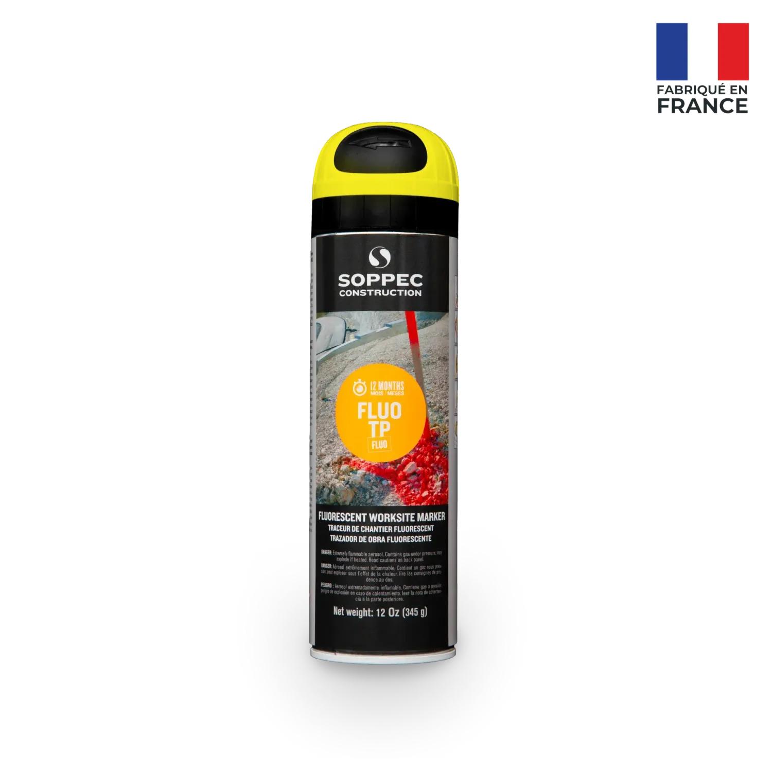 Soppec Fluo TP Yellow Premium Fluorescent Inverted Marking Paint Soppec Fluo TP Yellow Premium Fluorescent Inverted Marking Paint
