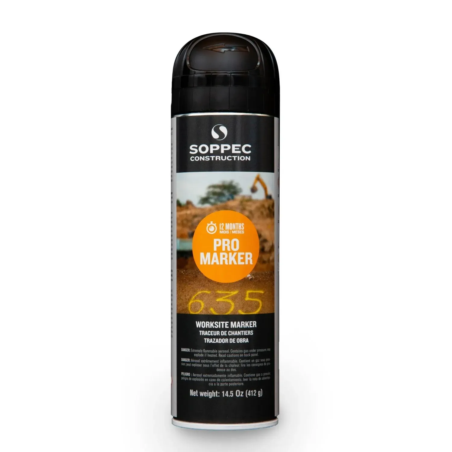 PRO MARKER Black Non Fluorescent Worksite Marking Paint PRO MARKER Black Non Fluorescent Worksite Marking Paint