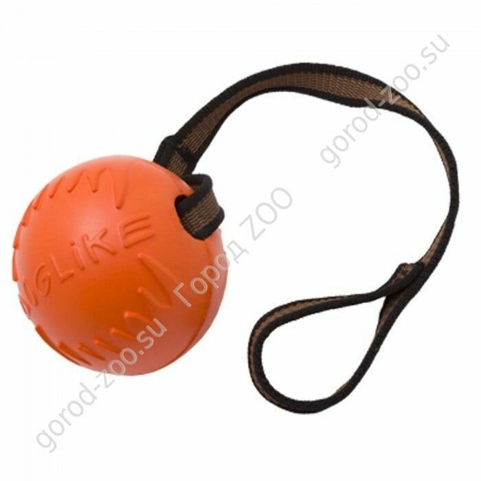 Доглайк Doglike мяч средний с лентой Оранжевый