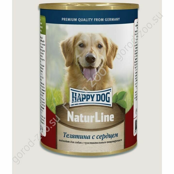 Happy Dog Natural Line 410г Телятина Cердце