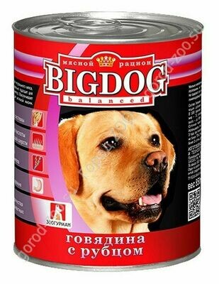 Зоогурман BIG DOG для собак Говядина с рубцом 850гр