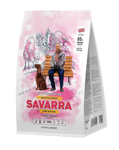 Савара SAVARRA д/собак ягненок/рис 1кг