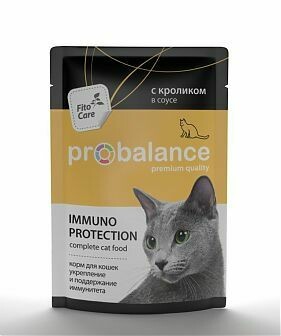 Пробаланс ProBalance влаж.д/кошек 85г Immuno Protection кролик в соусе