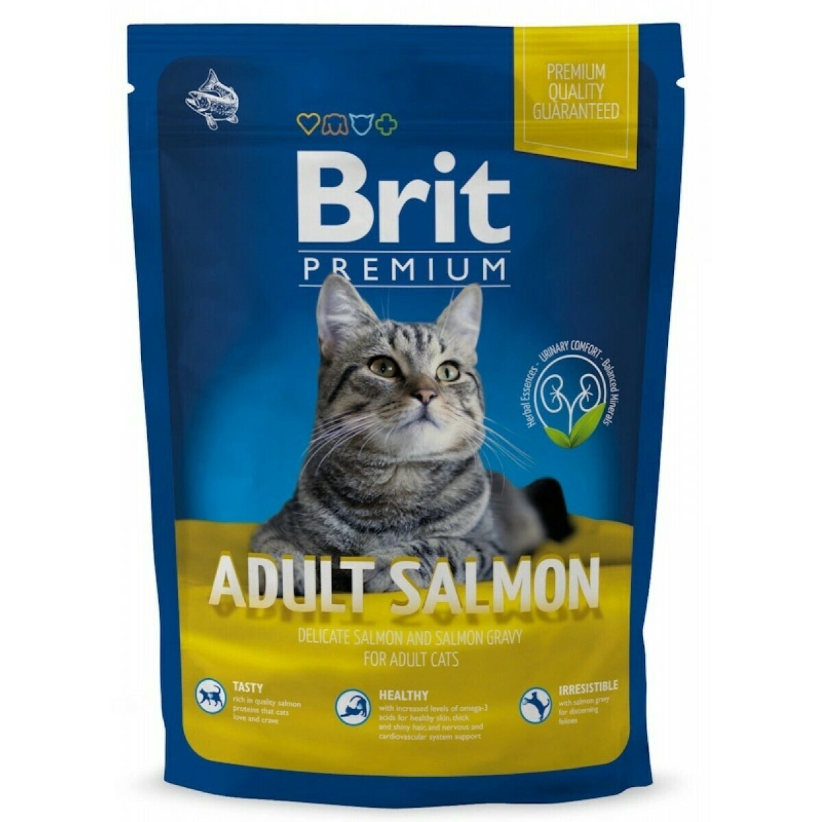 Брит премиум BRIT Premium Cat д/кошек взрослых лосось в соусе