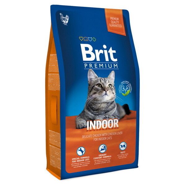 Брит премиум BRIT Premium Cat Indor д/кош.дом.содерж.Курица/Печень 300гр