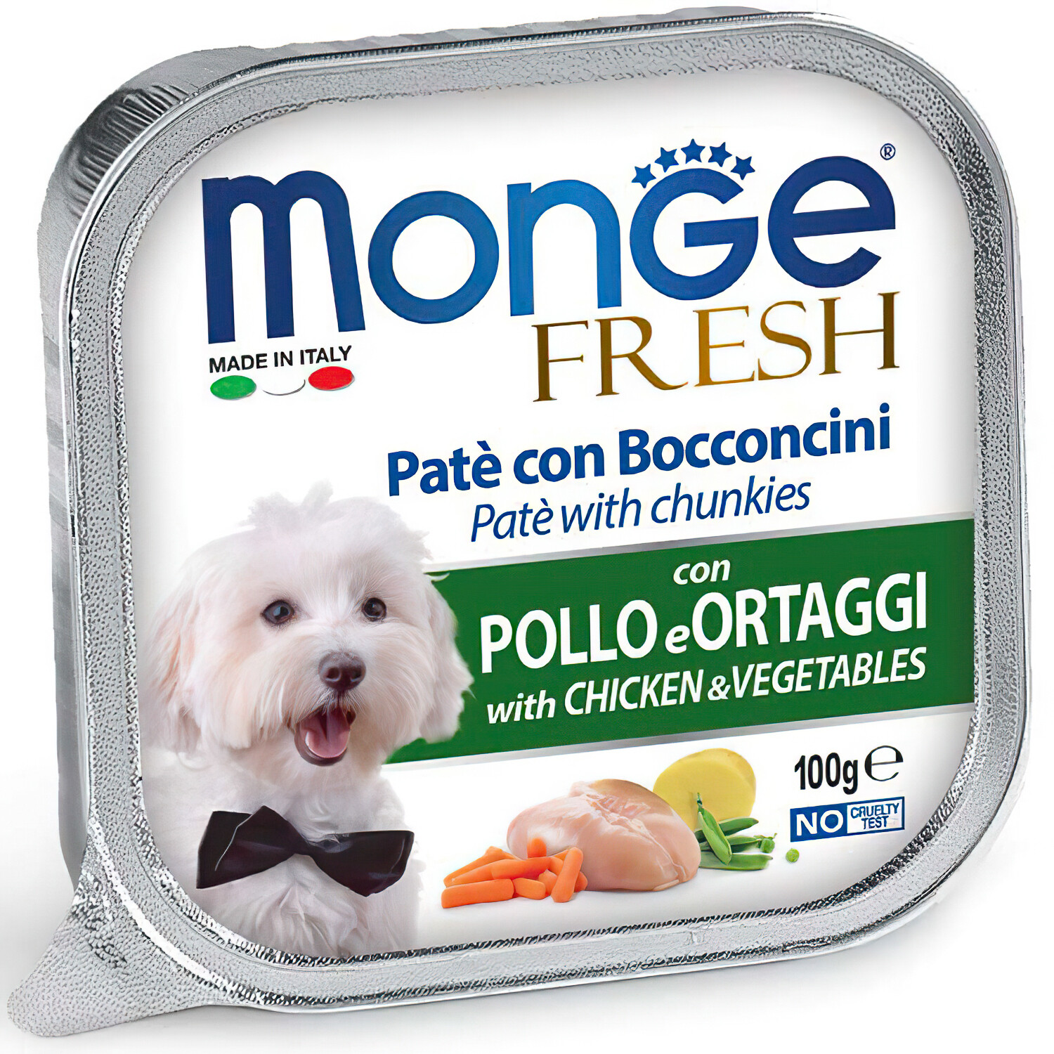 Монж Monge Dog Fresh консервы для собак курица с овощами 100г