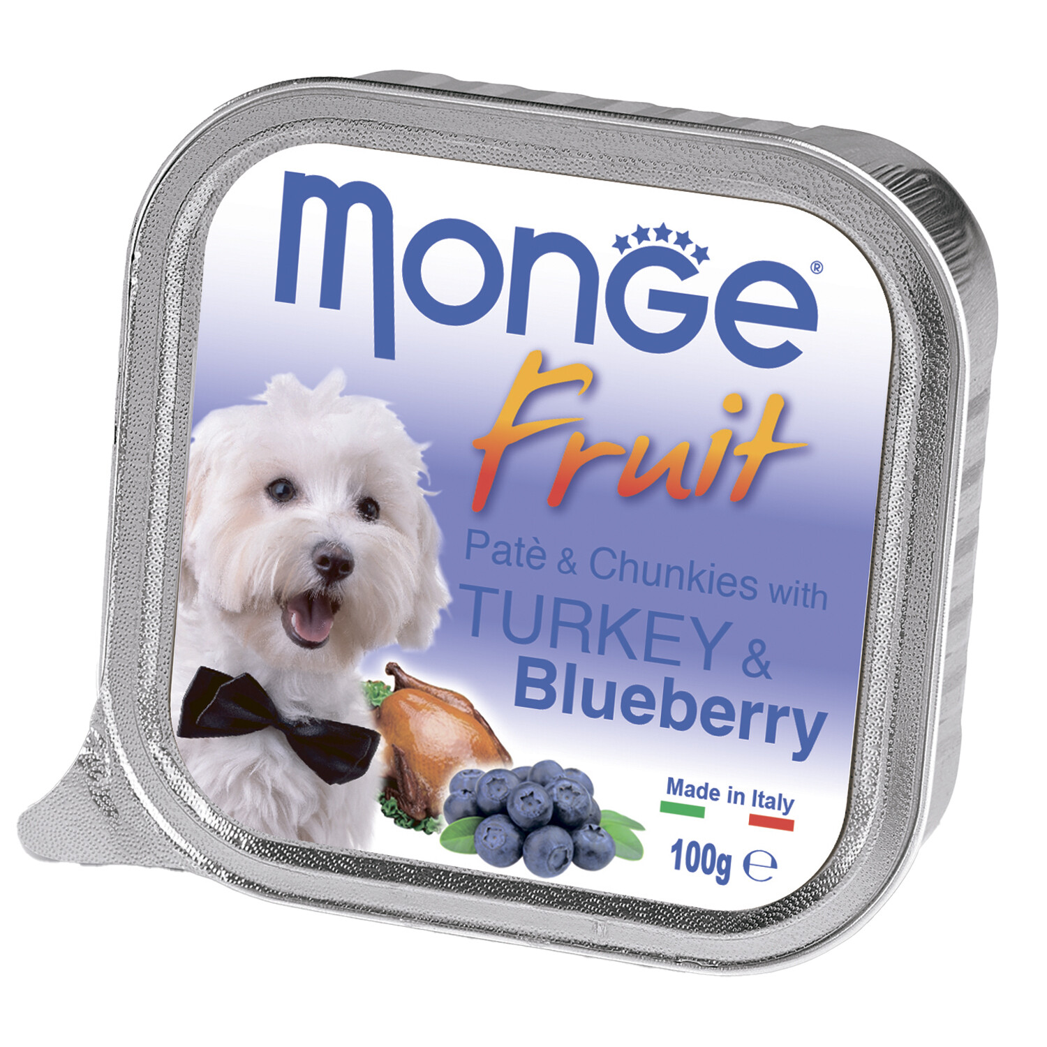 Монж Monge Dog Fruit консервы для собак индейка с черникой 100г