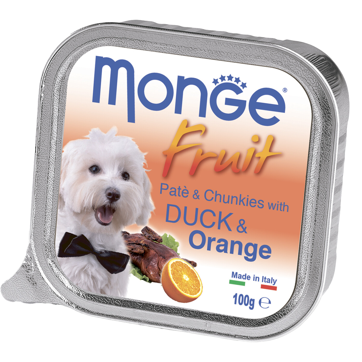 Монж Monge Dog Fruit консервы для собак утка с апельсином 100г