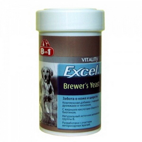 8 в 1 Excel Brewers Yeast 140таб. пивные дрожжи с чесноком