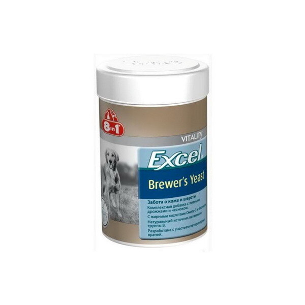 8 в 1 Excel Brewers Yeast 80таб.пив.дрож.с чесн.д/круп.соб