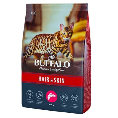 Mr.Buffalo  ADULT HAIR & SKIN Сухой корм д/к (лосось) 0,4 кг