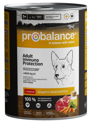 ProBalance Adult Immuno Protection для собак говядина 850гр.