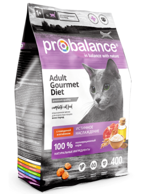 ProBalance Gourmet Diet для кошек говядина/ягненок