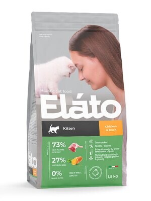 Elato Holistic корм для котят с курицей и уткой, 1,5кг