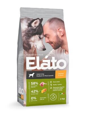 Elato Holistic для средних и крупных пород с курицей и уткой
