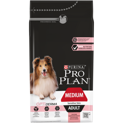 ProPlan сухой корм для собак средних пород с чувствительным пищеварением с Лососем
