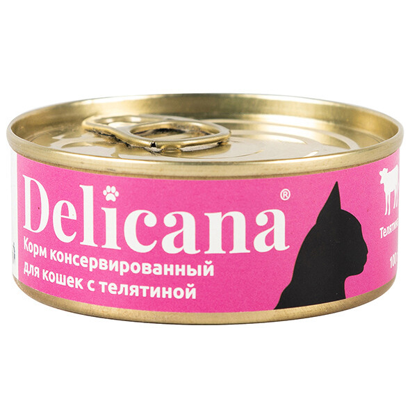 Delicana для кошек 100г с телятиной