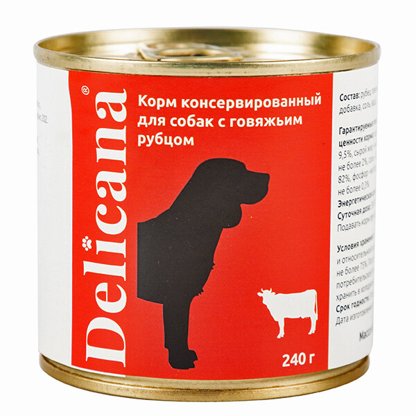 Delicana для собак с говяжьим рубцом 240г